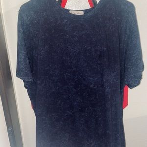 Navy blue acid wash tee